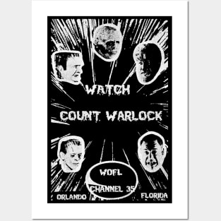 COUNT WARLOCK Horror Movie Host WOFL Orlando Posters and Art